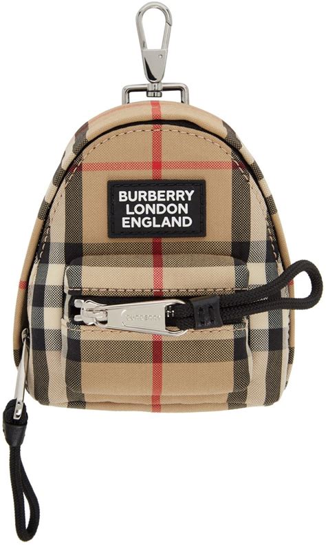 burberry check keychain|Burberry backpack keychain.